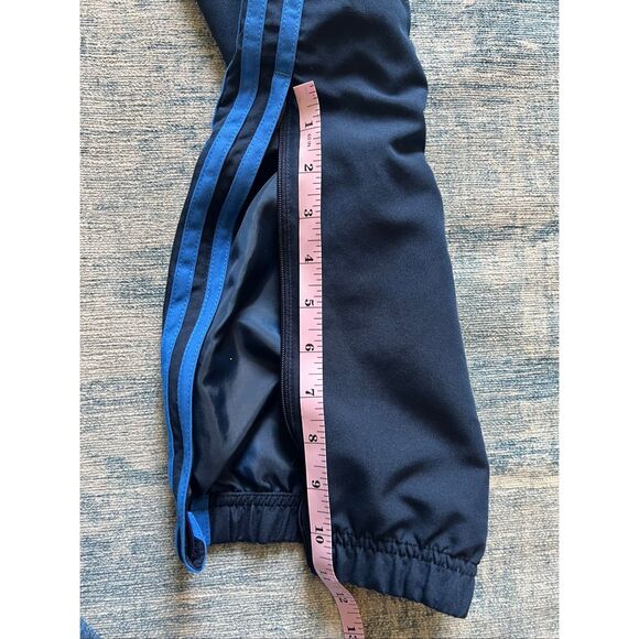 Adidas Dark Blue Light Blue Tri Stripe Athletic Zip Hem Jogger Track Pants M - Picture 7 of 7